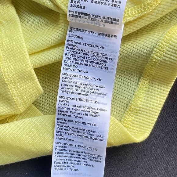 All Saints Rina Crewneck Tank Top Womens Size 8 Crewneck Sleeveless Yellow - Picture 7 of 13